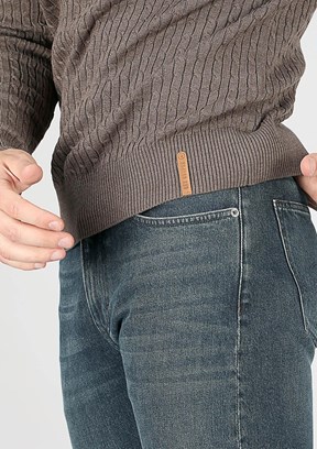 Lee Cooper Bej Erkek O Yaka Kazak