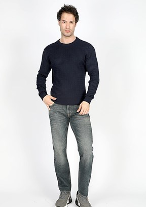 Lee Cooper Lacivert Erkek O Yaka Kazak