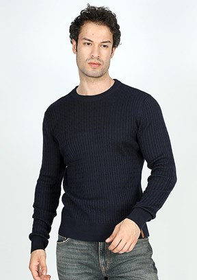 Lee Cooper Lacivert Erkek O Yaka Kazak