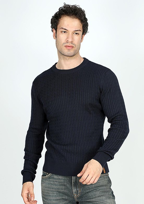 Lee Cooper Lacivert Erkek O Yaka Kazak