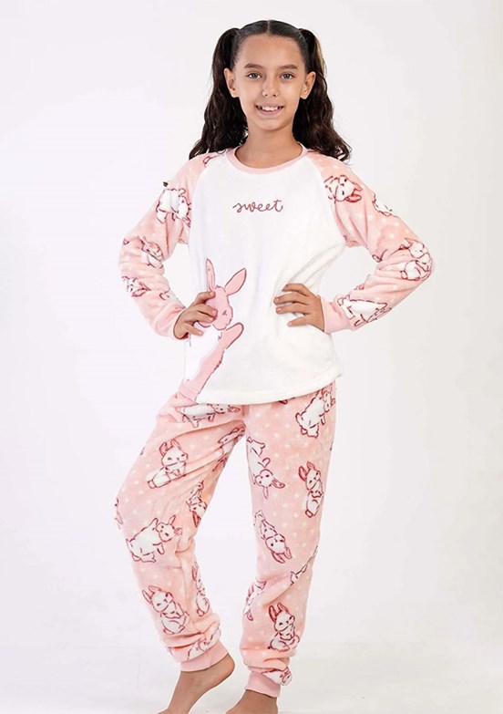 Vienetta Pembe Kız Çocuk Pijama Takımı