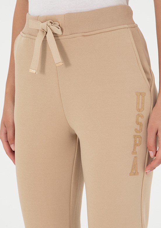 US POLO ASSN Bej Kadın Regular Pantolon