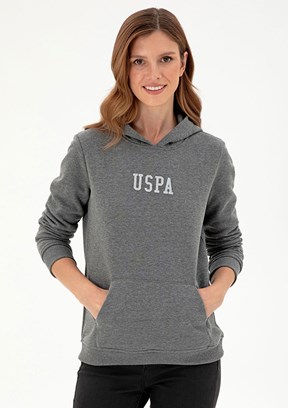 US POLO ASSN Antrasit Kadın Regular Sweatshirt