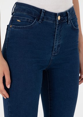 US POLO ASSN Mavi Kadın Oversize Jean Pantolon