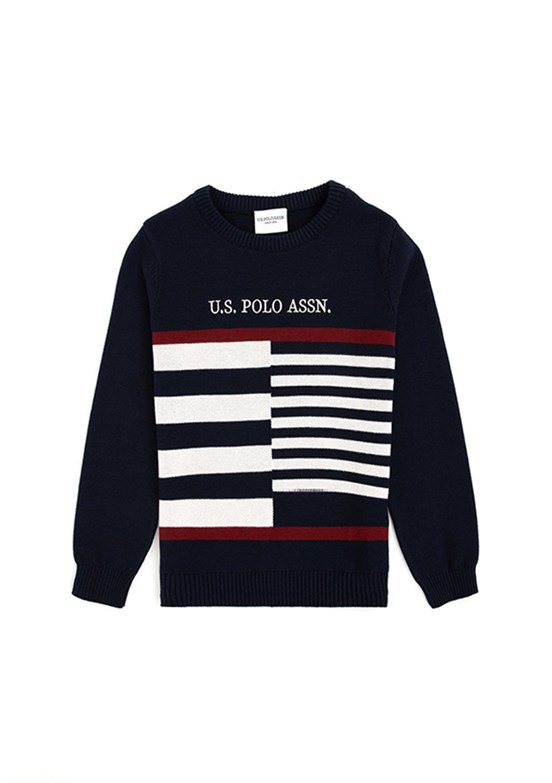 US POLO ASSN Lacivert  Erkek Çocuk Slim Kazak