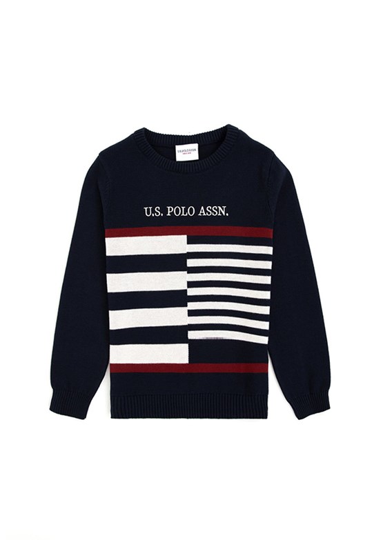 US POLO ASSN Lacivert  Erkek Çocuk Slim Kazak