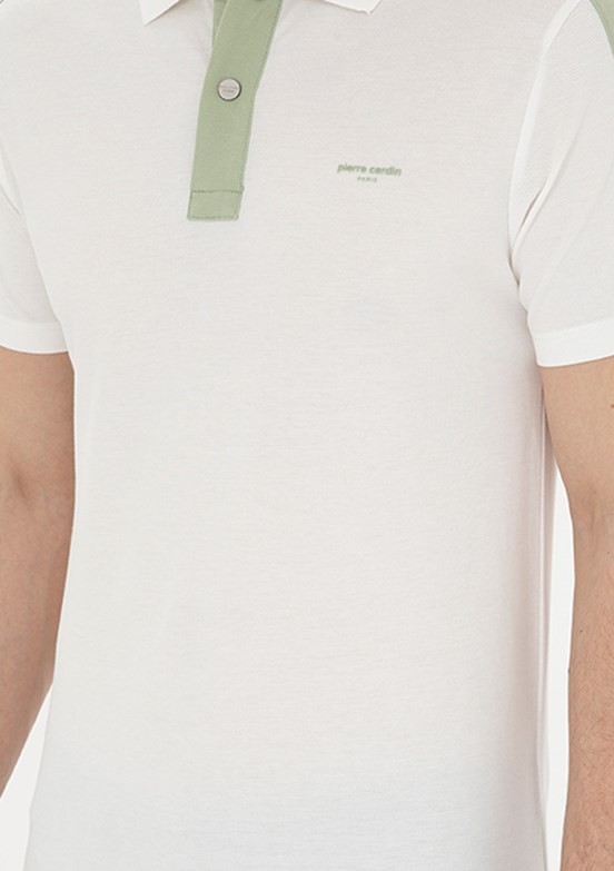 Pierre Cardin Beyaz Erkek Slim T-Shirt