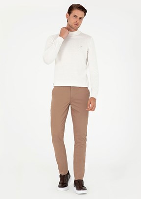 PİERRE CARDİN Bej Erkek Slim Pantolon