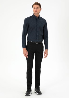 PİERRE CARDİN Siyah Erkek Slim Pantolon