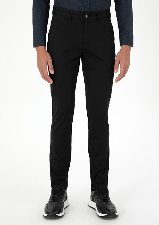 PİERRE CARDİN Siyah Erkek Slim Pantolon