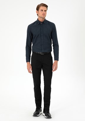 PİERRE CARDİN Siyah Erkek Slim Pantolon