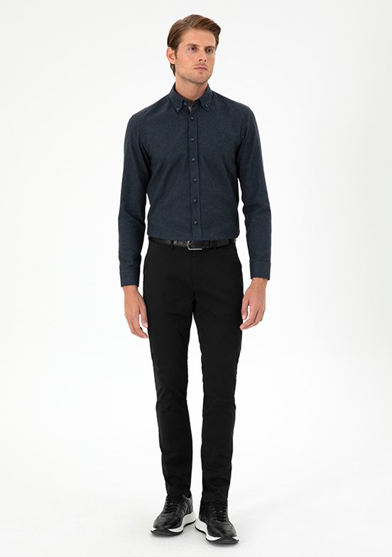 PİERRE CARDİN Siyah Erkek Slim Pantolon