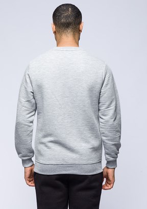 JOHNNY JOE Gri Erkek Basic Sweatshirt