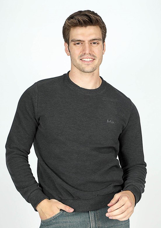 Lee Cooper Antrasit Erkek Bisiklet Yaka Sweatshirt