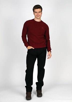 Lee Cooper Bordo Erkek Bisiklet Yaka Sweatshirt