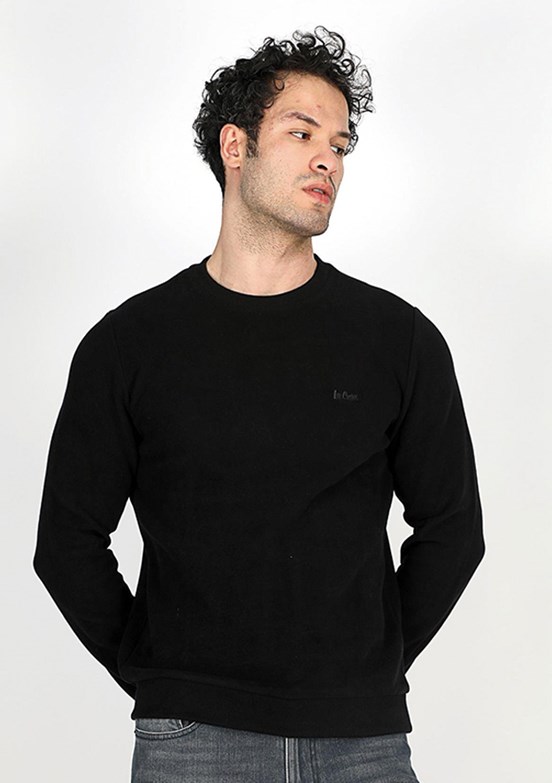 Lee Cooper Siyah Erkek Bisiklet Yaka Sweatshirt