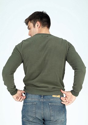 Lee Cooper Yeşil Erkek Bisiklet Yaka Sweatshirt