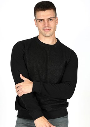 Lee Cooper Siyah Erkek Bisiklet Yaka Sweatshirt