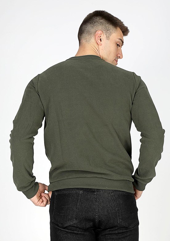 Lee Cooper Yeşil Erkek Bisiklet Yaka Sweatshirt