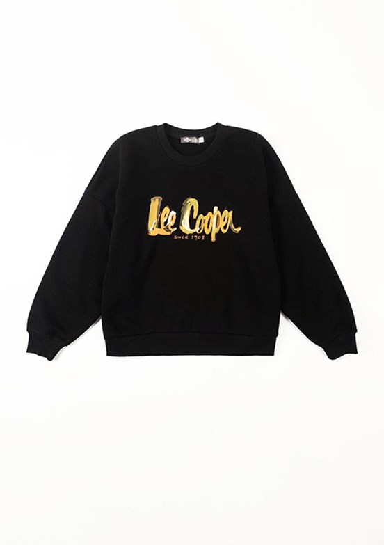 LEE COOPER Siyah Kadın Bisiklet Yaka Sweatshirt