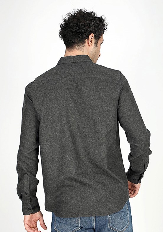 Lee Cooper Antrasit Erkek Dokuma Gömlek