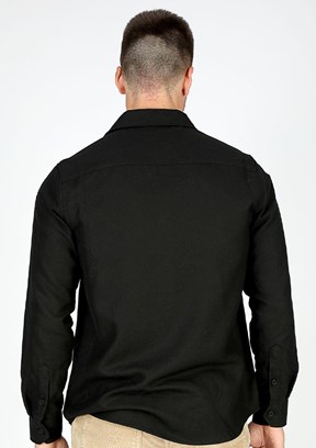 Lee Cooper Siyah Erkek Dokuma Gömlek