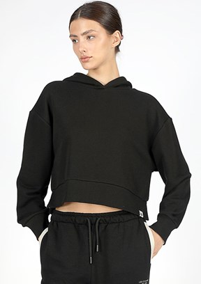 Lee Cooper Siyah Kadın Kapüşonlu Sweatshirt
