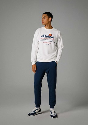 Ellesse Beyaz Unisex Baskılı Sweatshirt