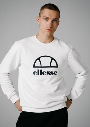 Ellesse Beyaz Unisex Baskılı Sweatshirt