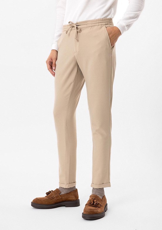 Süvari Bej Erkek Jogger Pantolon