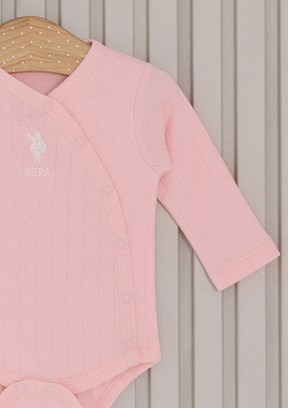 US POLO ASSN Pembe Kız Bebek Zıbın