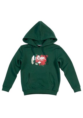 LEE COOPER Yeşil Erkek Çocuk Kapüşonlu Sweatshirt