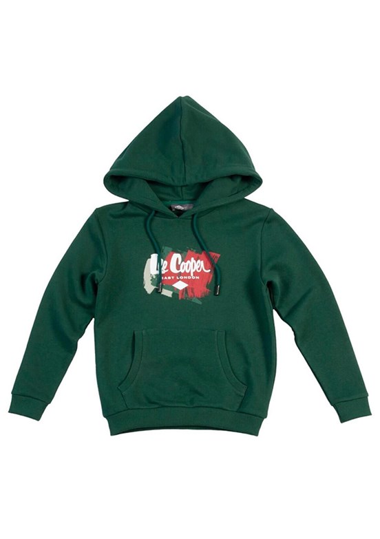 LEE COOPER Yeşil Erkek Çocuk Kapüşonlu Sweatshirt