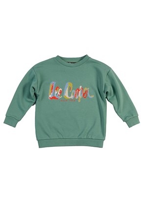 LEE COOPER Yeşil Erkek Çocuk Bisiklet Yaka Sweatshirt
