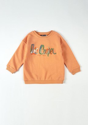 LEE COOPER Turuncu Erkek Çocuk Bisiklet Yaka Sweatshirt
