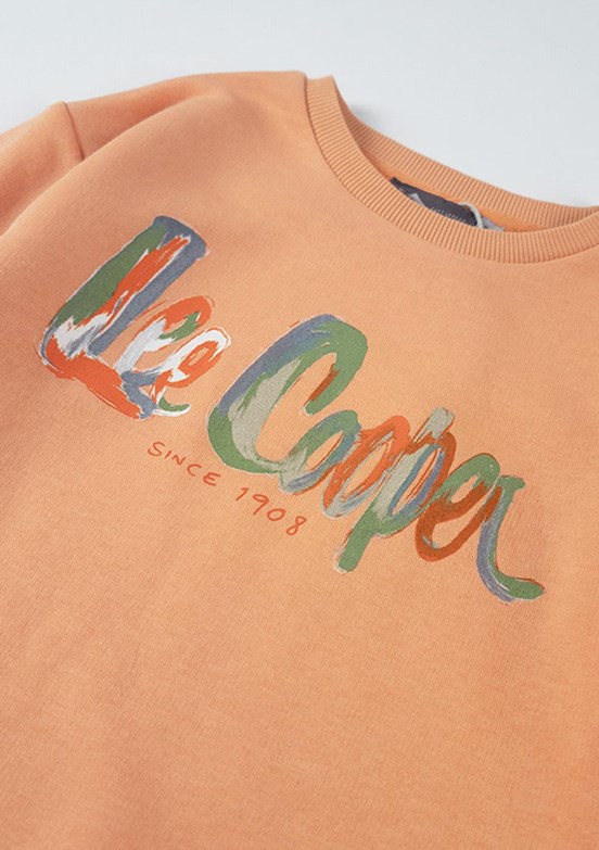 LEE COOPER Turuncu Erkek Çocuk Bisiklet Yaka Sweatshirt