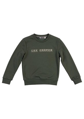 LEE COOPER Yeşil Erkek Çocuk Bisiklet Yaka Sweatshirt