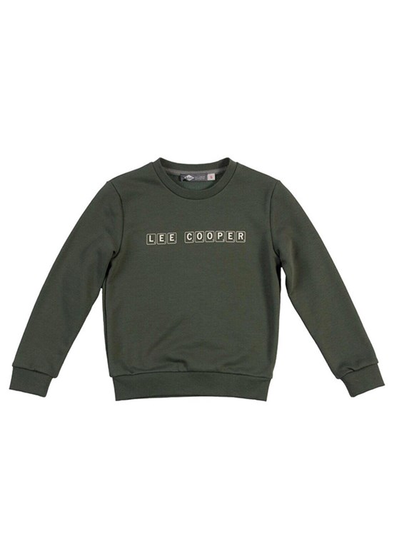 LEE COOPER Yeşil Erkek Çocuk Bisiklet Yaka Sweatshirt