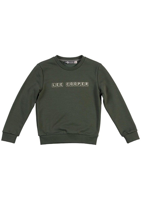 LEE COOPER Yeşil Erkek Çocuk Bisiklet Yaka Sweatshirt