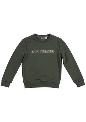 LEE COOPER Yeşil Erkek Çocuk Bisiklet Yaka Sweatshirt