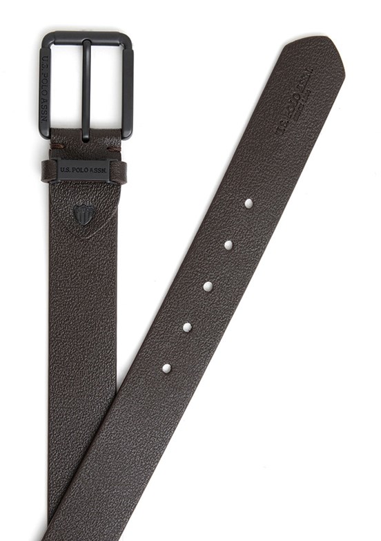 US POLO ASSN Kahverengi Erkek Deri Kemer