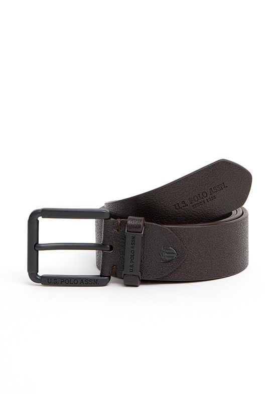 US POLO ASSN Kahverengi Erkek Deri Kemer
