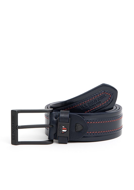 US POLO ASSN Lacivert Erkek Deri Kemer
