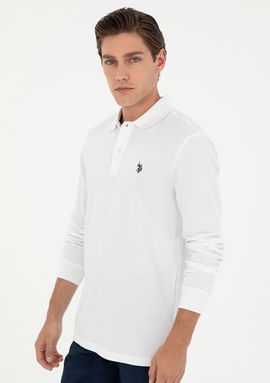 US POLO ASSN Beyaz Erkek Regular Sweatshirt