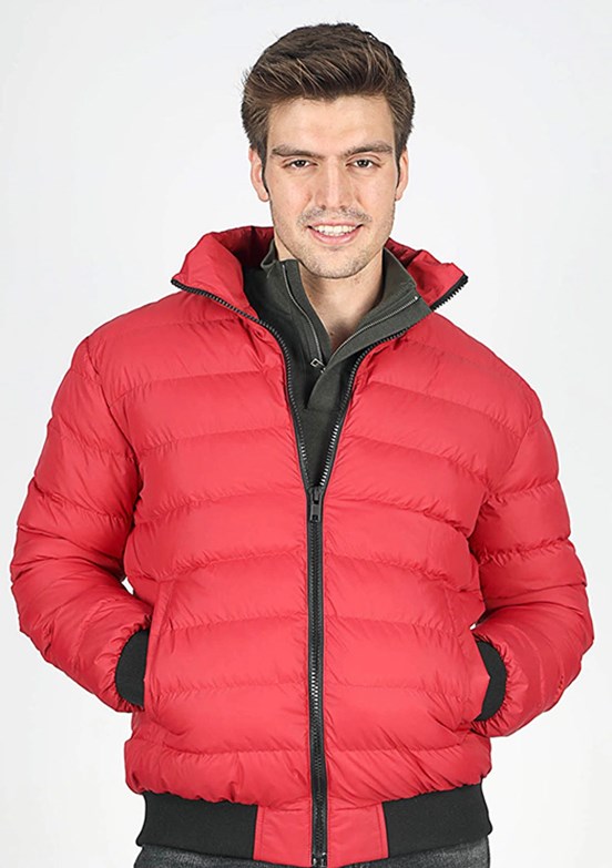 Lee Cooper Kırmızı Erkek Dik Yaka Mont