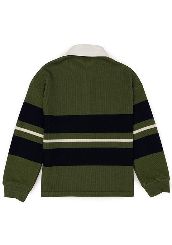 US POLO ASSN Yeşil Erkek Çocuk Cropped Sweatshirt