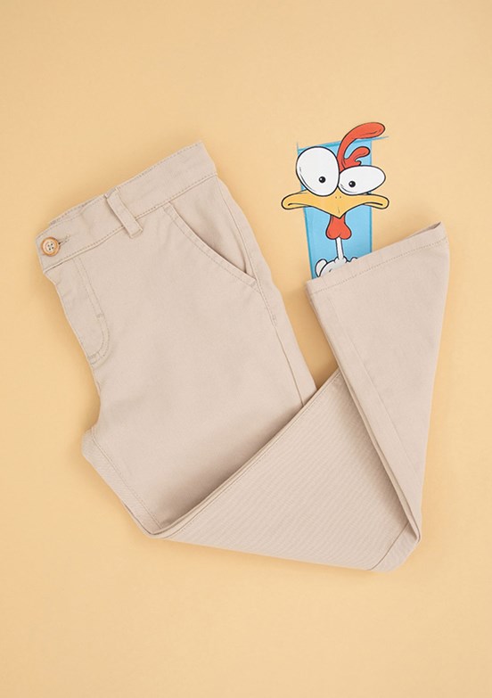 U.S. Polo Assn Bej Erkek Çocuk Chino Pantolon