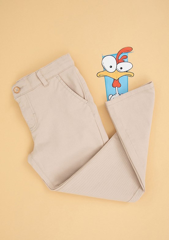 U.S. Polo Assn Bej Erkek Çocuk Chino Pantolon