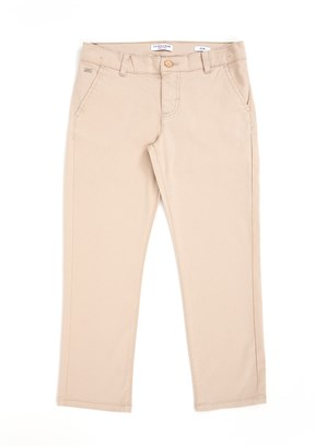 U.S. Polo Assn Bej Erkek Çocuk Chino Pantolon