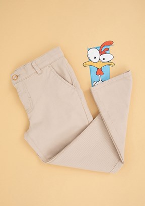 U.S. Polo Assn Bej Erkek Çocuk Chino Pantolon